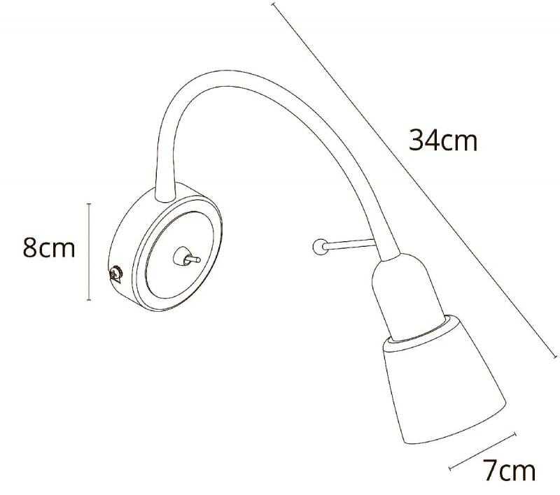 Бра Arte Lamp Lettura A7009AP-1WH