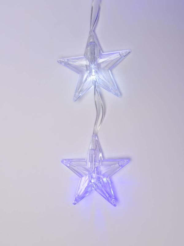 Светодиодная гирлянда (UL-00001410) Uniel занавес 220V белый ULD-E5505-196/DTK WHITE-BLUE IP20 STARS-1