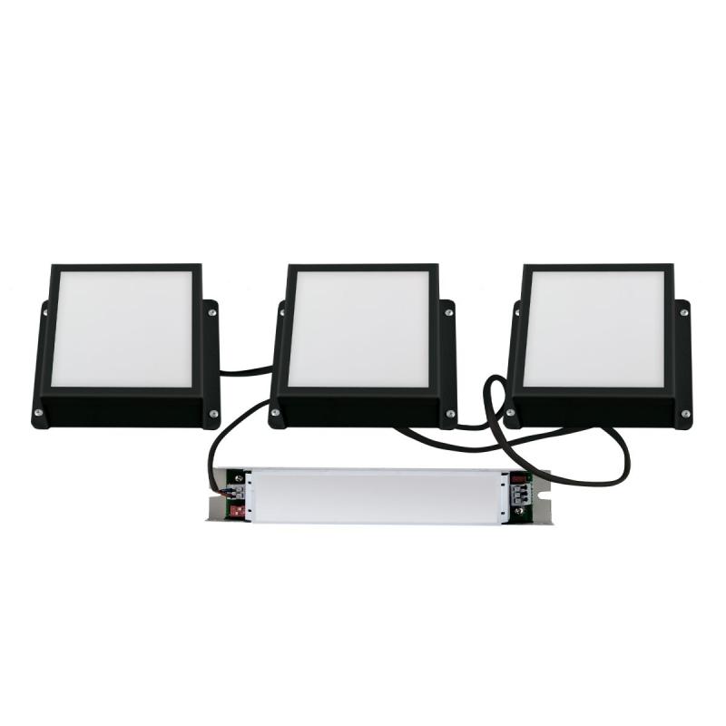 Встраиваемый светильник Uniel ULP-1010-20W/4000K IP54 GRILYATO OPAL BLACK KIT03 UL-00012836