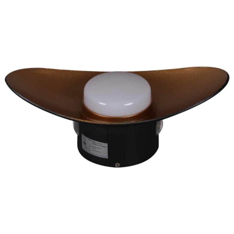 Уличный настенный светильник Reluce 86868-9.2-001JH LED7W BK+GD