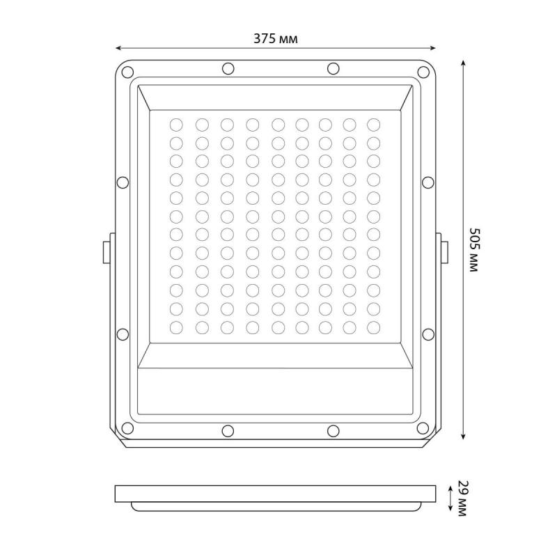 Прожектор Uniel ULF-F51D-300W/6500K IP65 200-240V GREY UL-00012762
