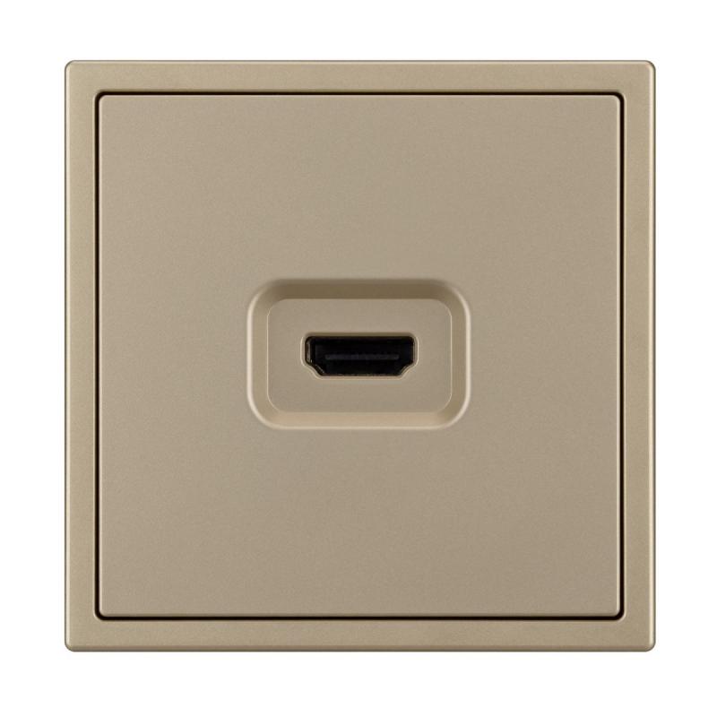 Механизм HDMI розетки Arlight SCT-NOBE-MHD1-SFPL-GD (Золотой песок) 061843