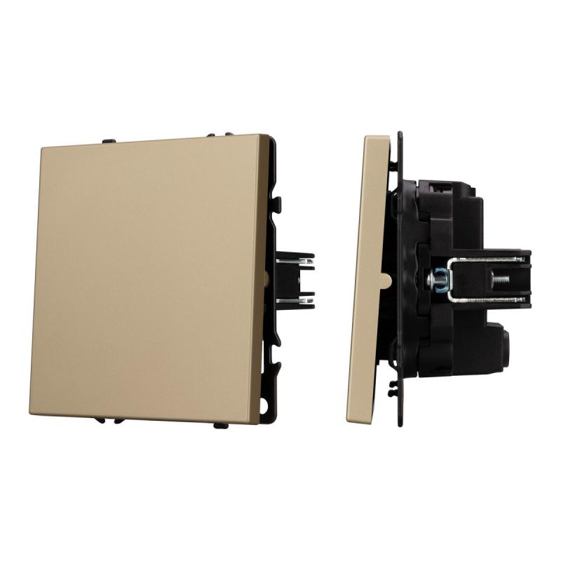 Механизм выключателя одноклавишный перекрёстный Arlight SWT-NOBE-MKX1-SFPL-GD (230V, 10A) 054250