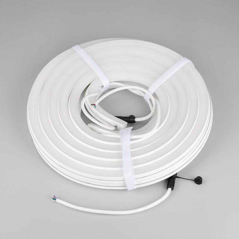 Светодиодная лента герметичная Arlight MOONLIGHT-PRO-SIDE-X336-20x20mm 24V RGBW-Warm (12 W/m, IP67, 10m, wire x2) (Вывод боковой) 054986