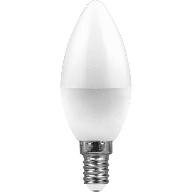Лампа светодиодная Feron E14 7W 4000K Прямосторонняя Матовая LB-433 25899