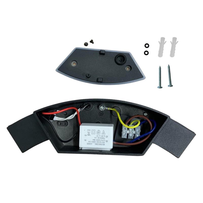 Уличный настенный светильник Uniel ULU-S72A-14W/4000K IP65 BLACK UL-00009355