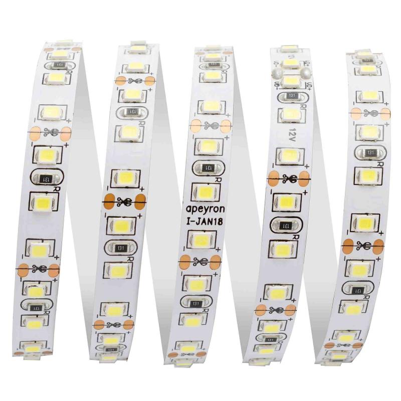 Светодиодная лента Apeyron 12В СТ 9,6Вт/м smd3528, 120д/м IP20 600Лм/м 2м 6500К 216BL