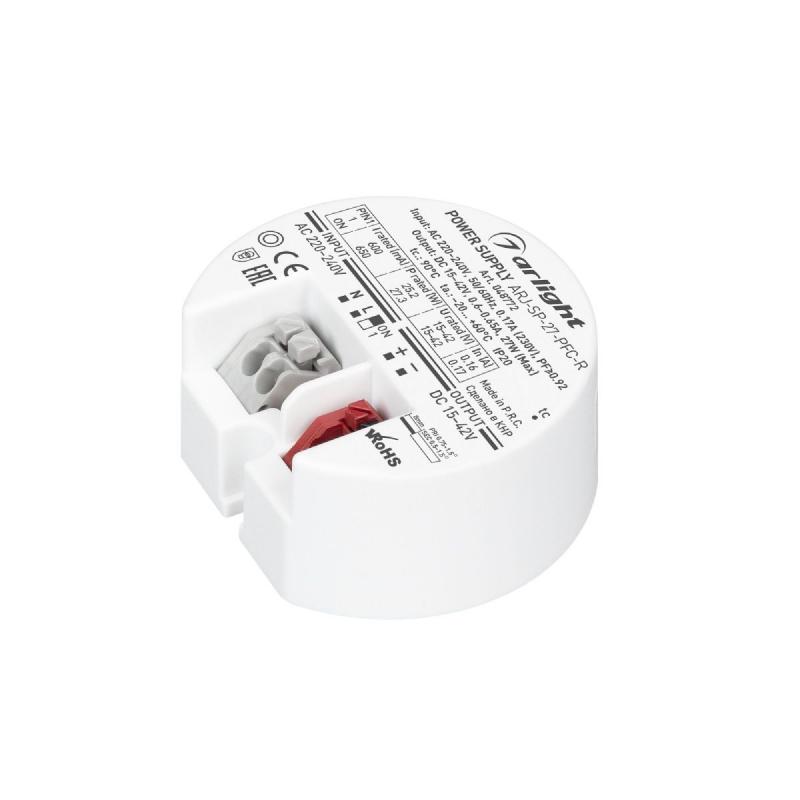 Блок питания Arlight ARJ-SP-27-PFC-R (27W, 15-42V, 0.6-0.65A) 048772