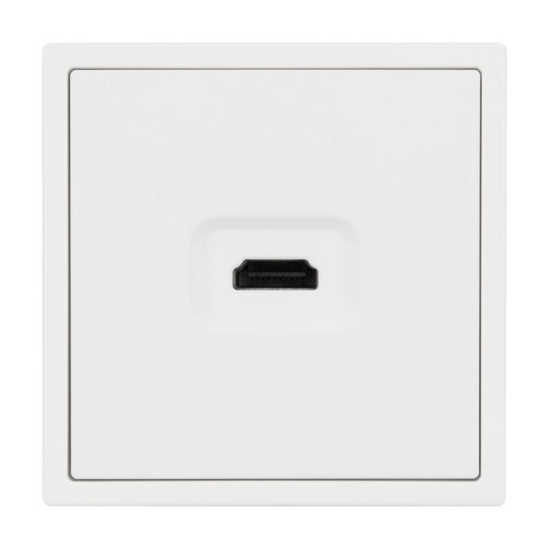 Механизм HDMI розетки Arlight SCT-NOBE-MHD1-SFPL-WH (Белый кварц) 061846
