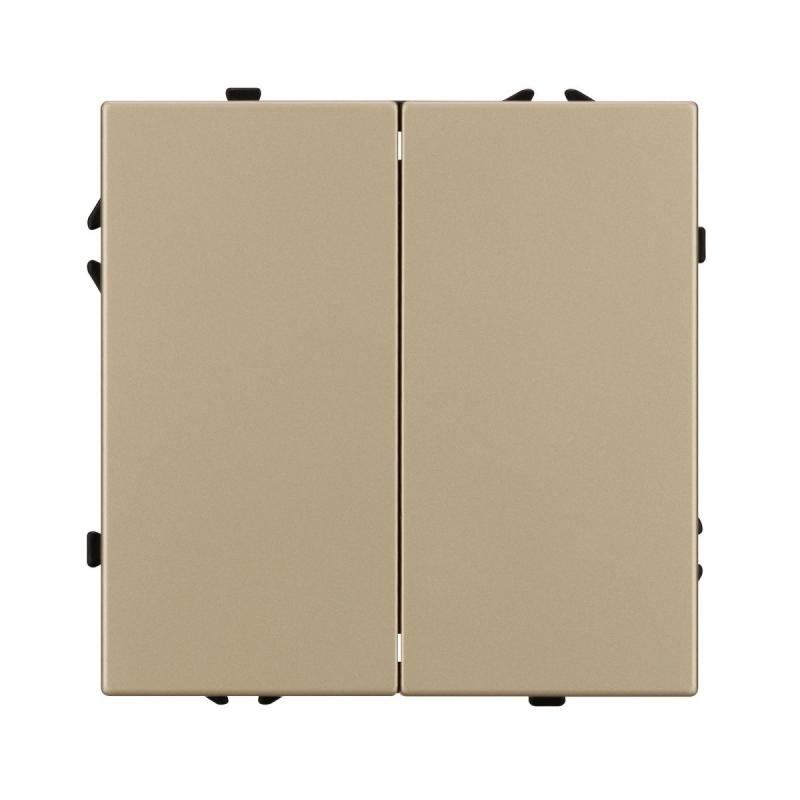 Механизм выключателя двухклавишный непроходной Arlight SWT-NOBE-MK02-SFPL-GD (230V, 10A) 054253