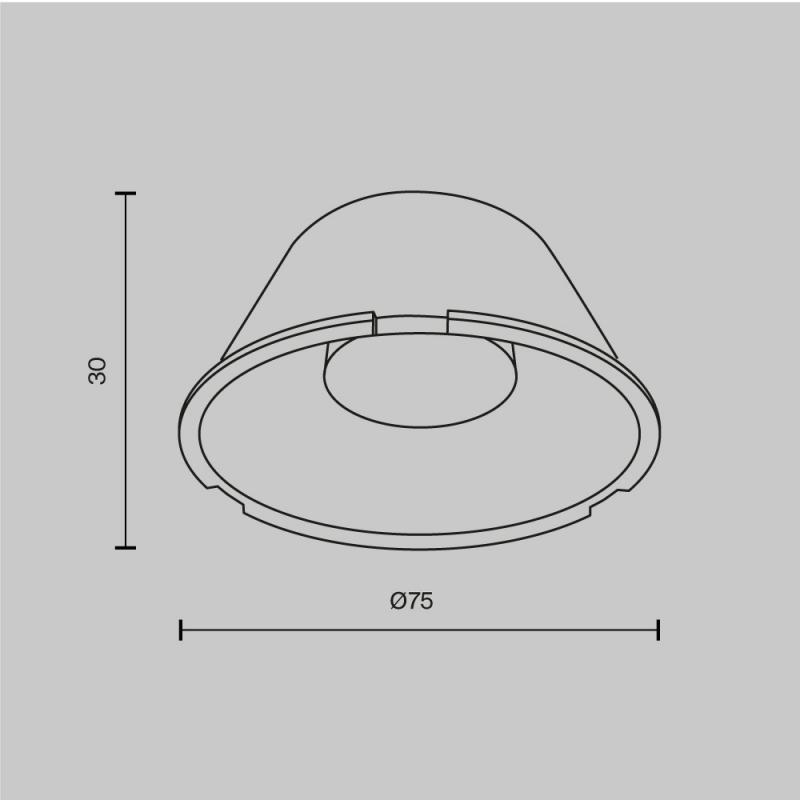 Линза для трекового светильника Maytoni Technical Focus Led LensD75-60