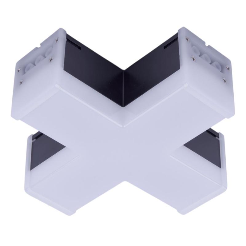 Модульный светильник X-образный Uniel ULO-N11X-12W/6500K IP40 BLACK UL-00013262