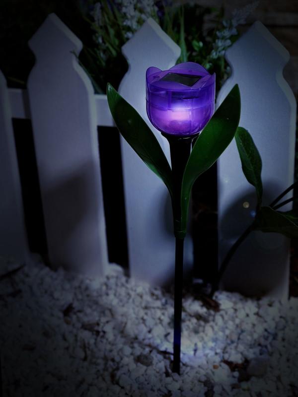 Светильник на солнечных батареях (UL-00004278) Uniel Promo USL-C-453/PT305 Purple Tulip