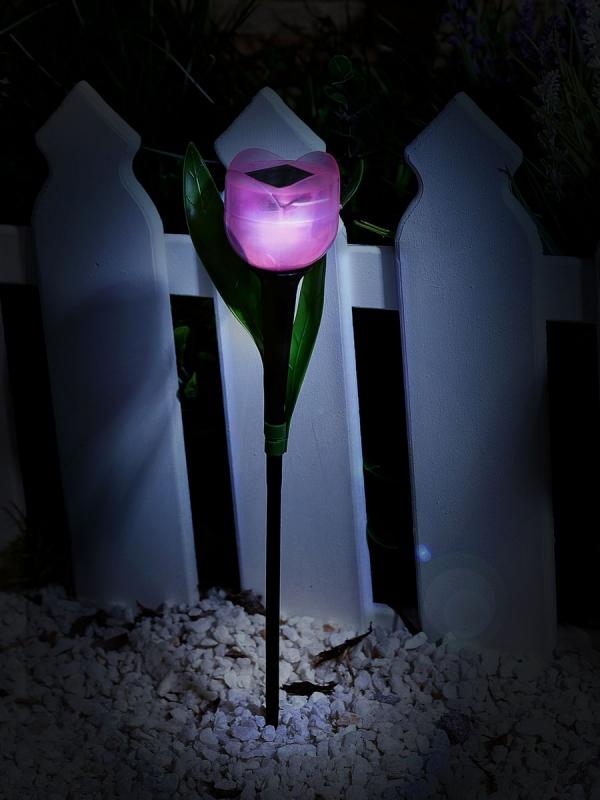Светильник на солнечных батареях (UL-00004276) Uniel Promo USL-C-451/PT305 Pink Tulip