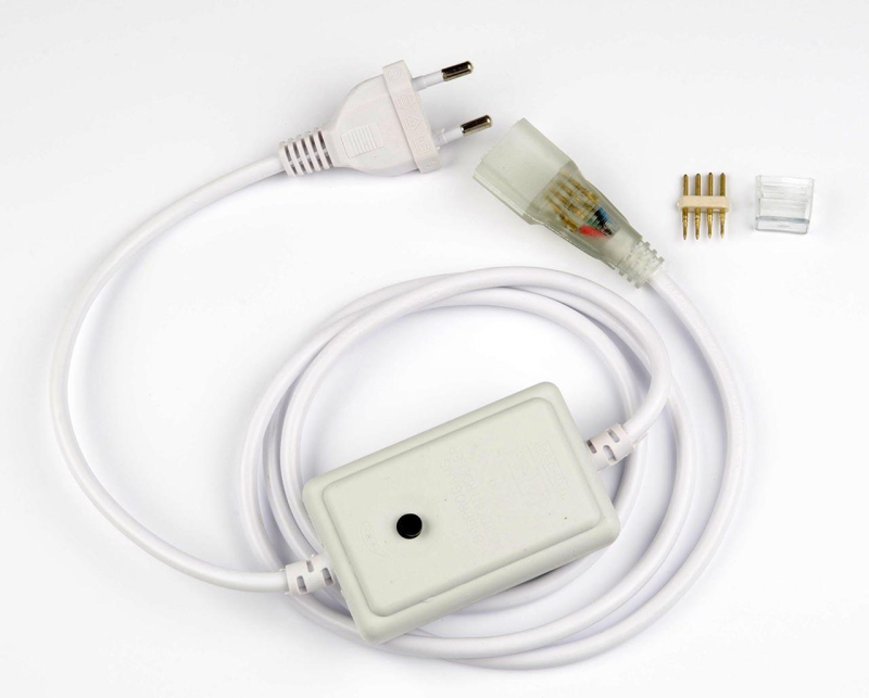 Провод для монохромной светодиодной ленты Neon (UL-00005799) Uniel UCX-SP4/N22 White 1 Sticker