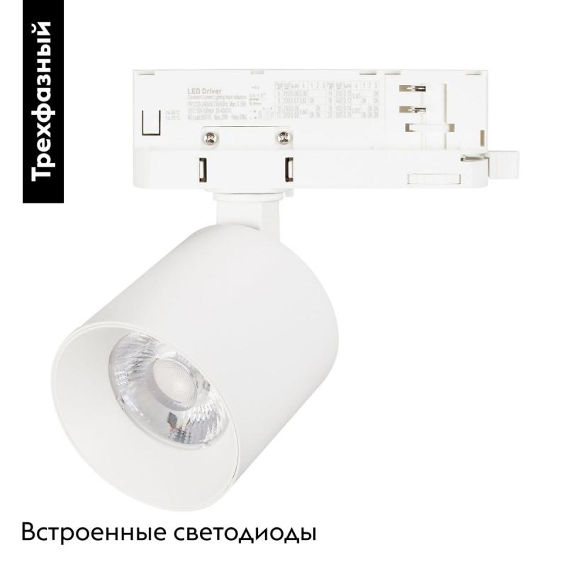 Трековый трехфазный светильник Arlight LGD-DYKE-4TR-R60-8W Day4000 (WH, 38 deg, 230V) 052270