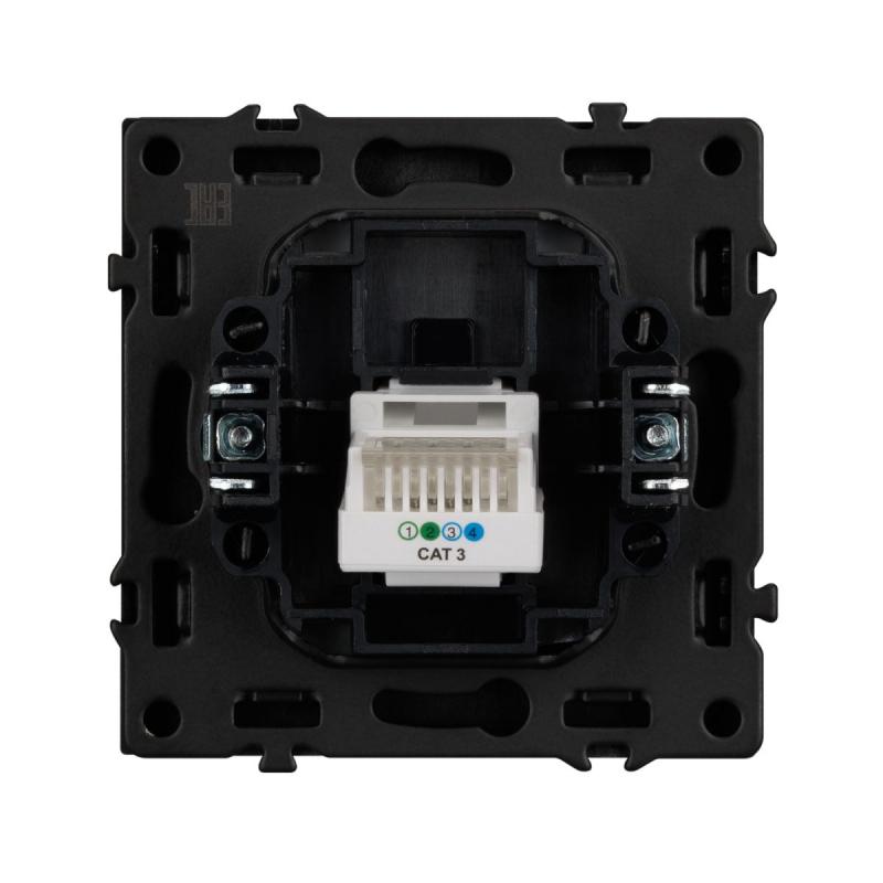 Механизм телефонной розетки Arlight SCT-NOBE-MTL1-SFPL-GR (RJ-11, 4C) (Серый базальт) 054303