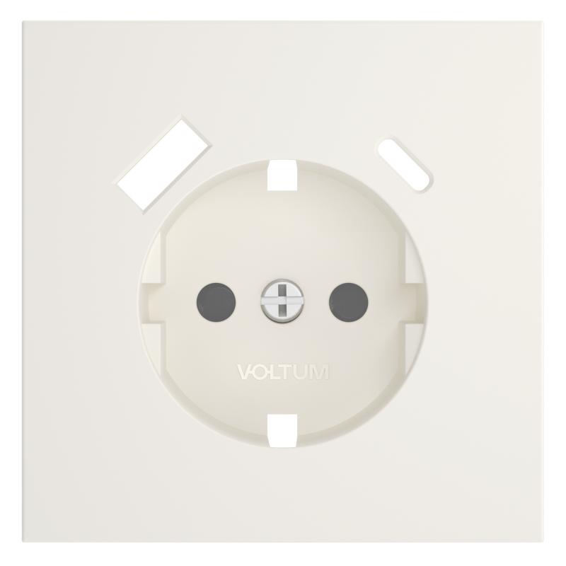 Накладка для розетки с заземлением и защитными шторками, с USB A+C, S70 (хлопок)
