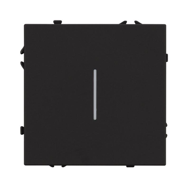 Выключатель проходной 1 кл подсветка софт-тач черный оникс Arlight SWT-MKP1-SFPL-L-BK (250V, 10A) 054261(1)