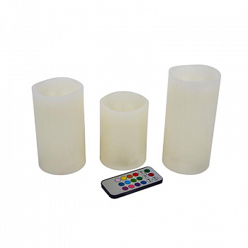 Набор свечей светодиодных Uniel ULD-F052 RGB RC CANDLE SET3 UL-00007259